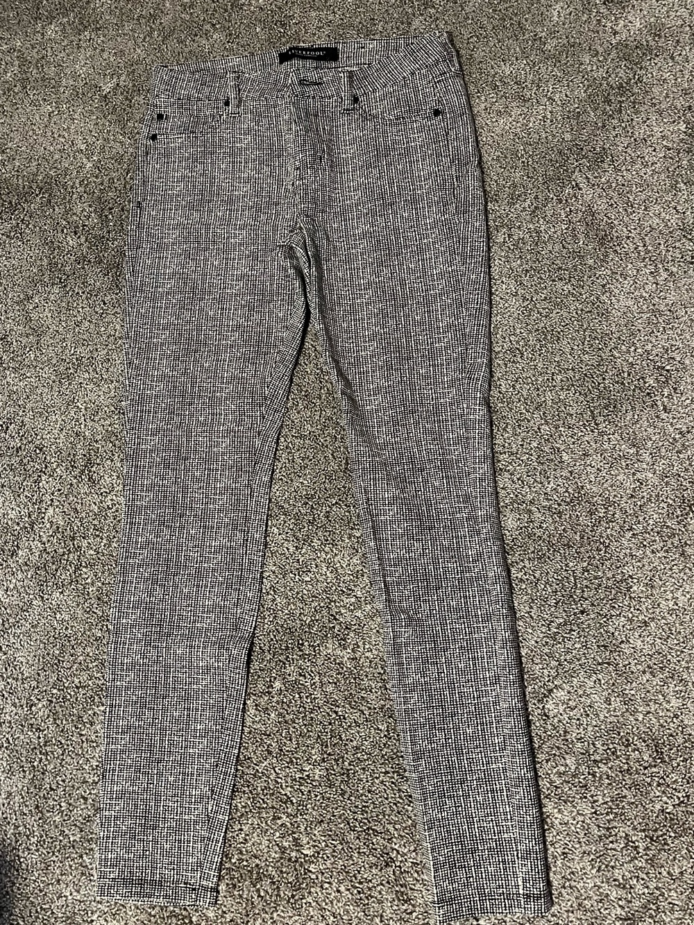 Stretch Ankle Pants -black/white